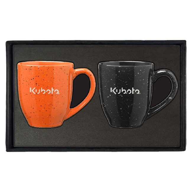 16oz Speckled Ceramic Bistro Coffee Mug - Set of 2