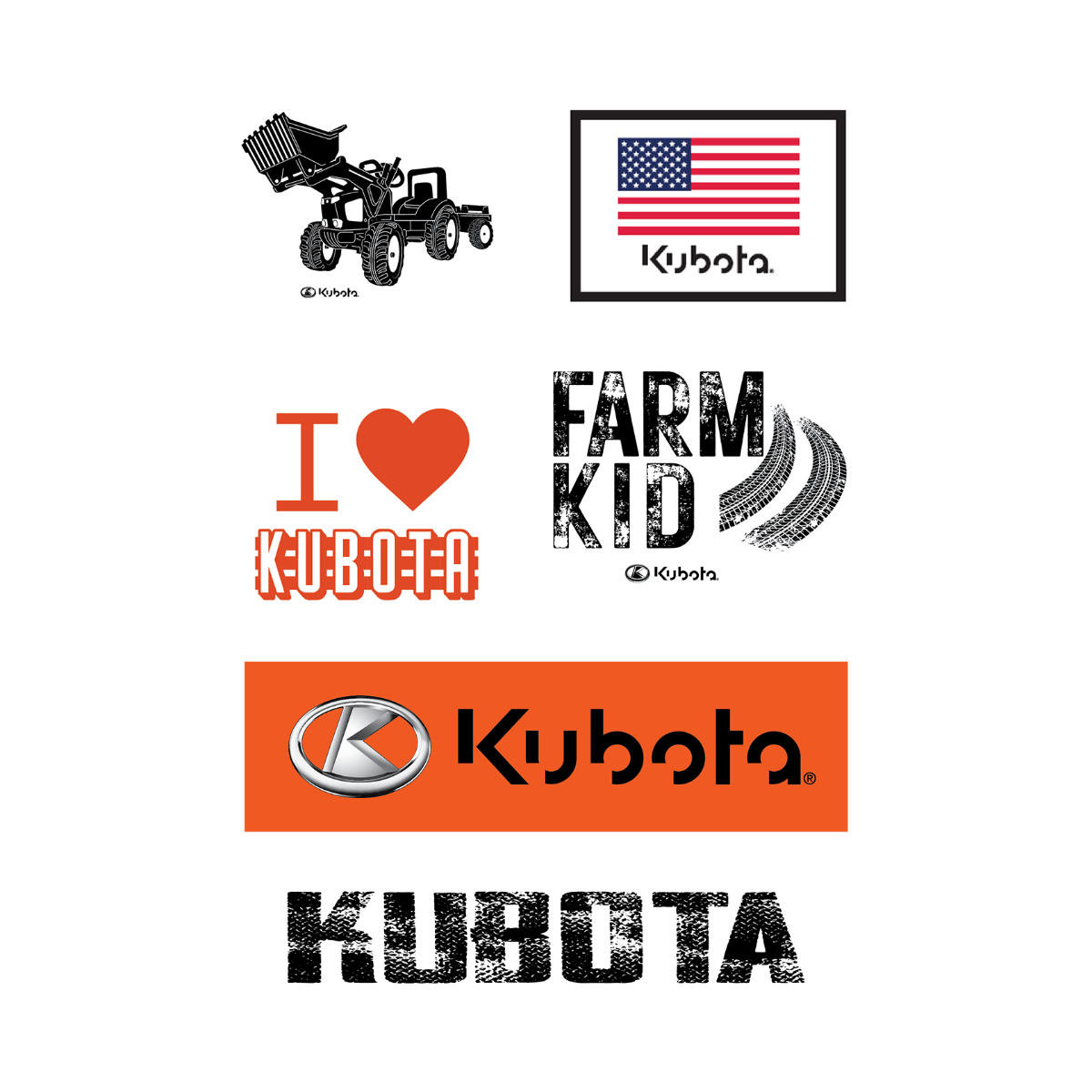 Kubota® Decal Sheet