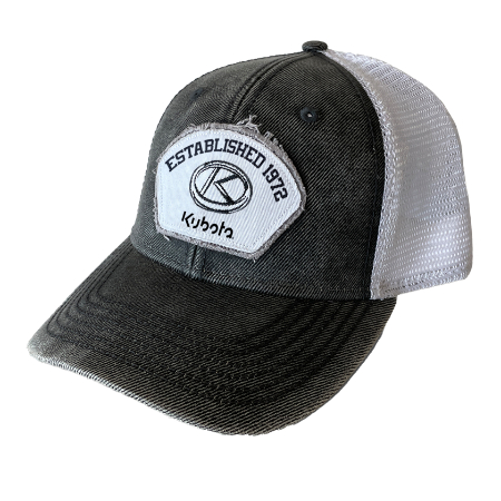 Faux Wax Cotton Frayed Patch Trucker Cap